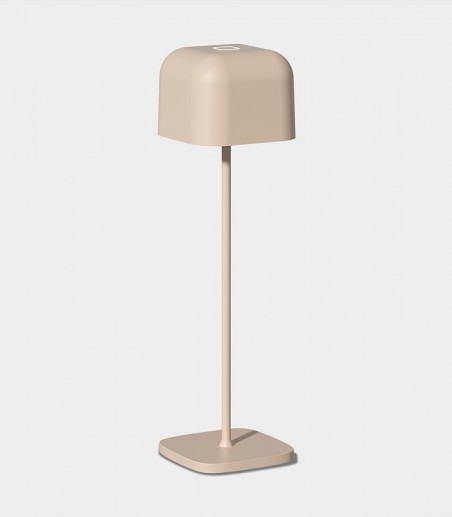 Lámpara sin cables de mesa Stroll marrón recargable IP65 - ACB