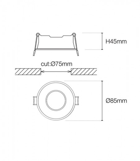 Foco empotrable GU10 Easy Clip II - Maslighting Ø85