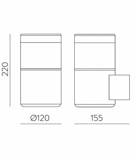 Aplique exterior solar Brisk antracita - ACB