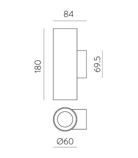 Aplique de interior LED Pipe 2L - ACB