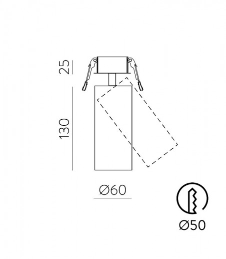 Foco empotrable de interior LED Pipe - ACB