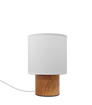 Lámpara de mesita de noche con madera y pantalla MT2422-NAT - Ineslam 2