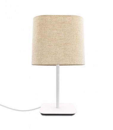 Lámpara de mesita de noche con pantalla MT2120-WH BLANCO - Ineslam