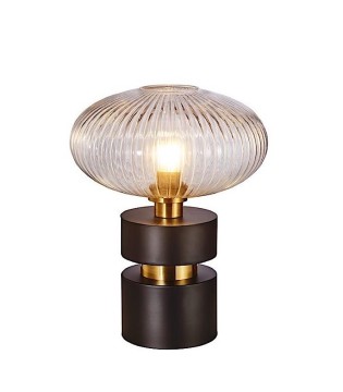 Lámpara de mesa NORMA 1 luz negro latón - Schuller 2