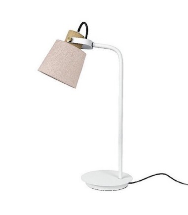 Lámpara de mesa pantalla beige orientable MT2273-WH - Ineslam