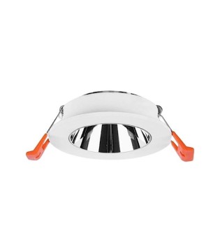 Foco empotrable GU10 redondo fijo blanco-cromo – Illus Ø90x30
