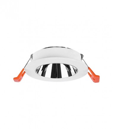 Foco empotrable GU10 redondo fijo blanco-cromo – Illus Ø90x30
