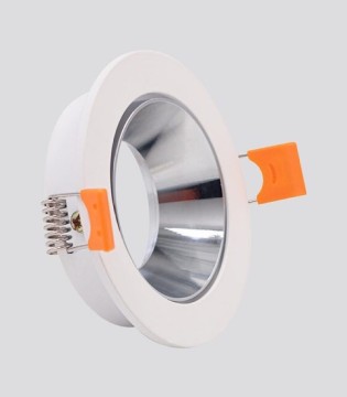 Foco empotrable GU10 redondo fijo blanco-cromo – Illus Ø90x30 2
