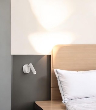 Aplique pared dormitorio Lectura cabecero PREA blanco 3W 6075 Mantra 2