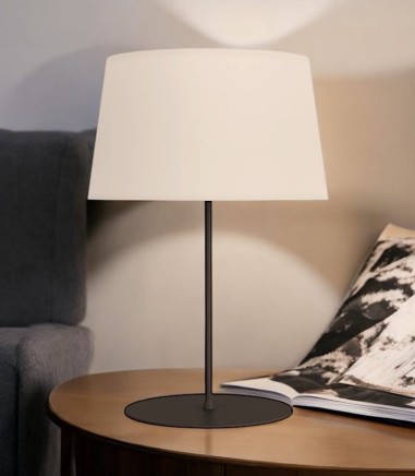 Lámpara de mesa salón Stilo negra con pantalla 62 cm - ACB