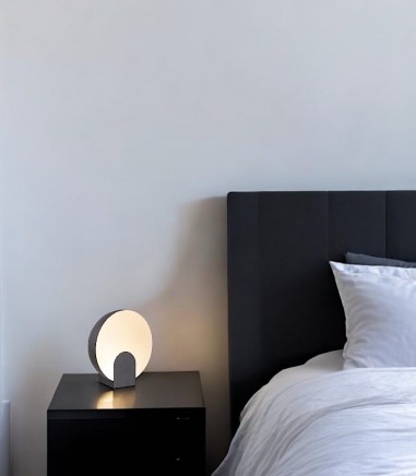 Lámpara de mesa de noche  Óculo negro 5W 8433 - Mantra