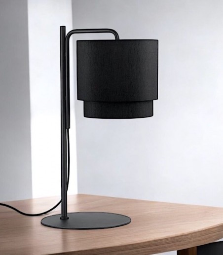 Lámpara de mesa pantalla negra MT4533-BK - Ineslam