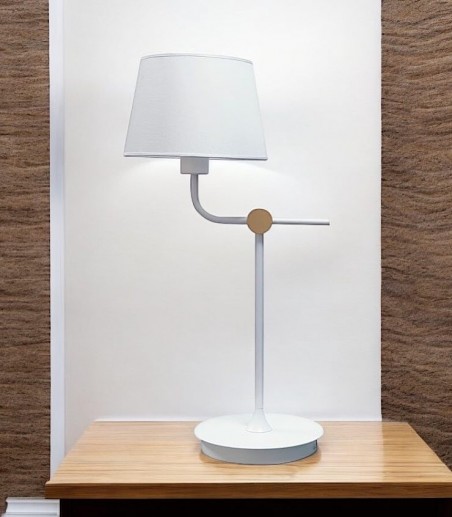 Lámpara de mesa con pantalla Solor blanco