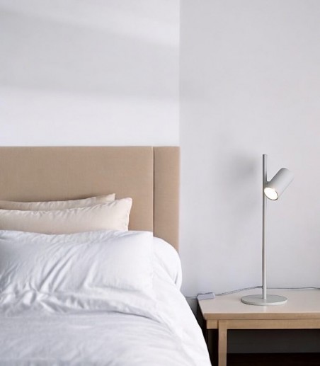 Lámpara de mesita de noche orientable Gina blanco - ACB