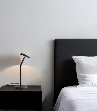 Lámpara de mesita de noche negra Corvus LED 4.2W - ACB