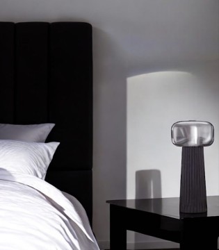 Lámpara de mesa de noche  Faro negro 1 Luz E27 7249 - Mantra