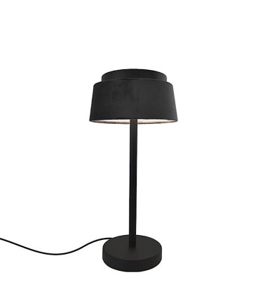 Lámpara de mesa con pantalla gris...