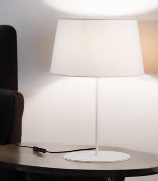 Lámpara de mesa de salón Stilo blanco con pantalla 62 cm - ACB
