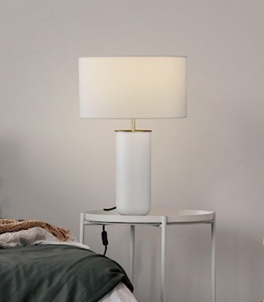 Lámpara de mesa cerámica Lindana E27 1 luz - ACB