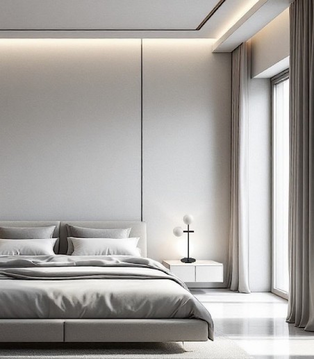 Lámpara de mesita de noche  Cellar 2 luces de Mantra en un dormitorio moderno