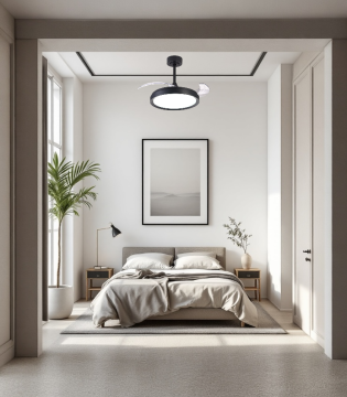 Ventilador de techo con luz Mistral Mini negro 8831 91cm - Mantra 2