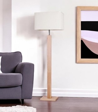 Lámpara de pie madera con pantalla Elda - Ineslam 2