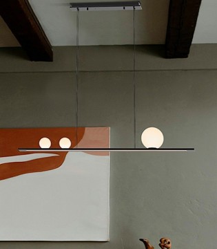 Lampara colgante lineal LED Mila negro - Schuller 2