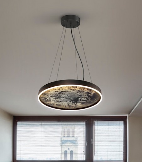 Lampara colgante negra Stone - Schuller