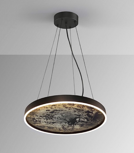 Lampara colgante negra Stone - Schuller