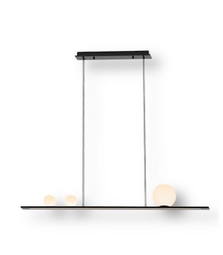 Lampara colgante lineal LED Mila negro - Schuller