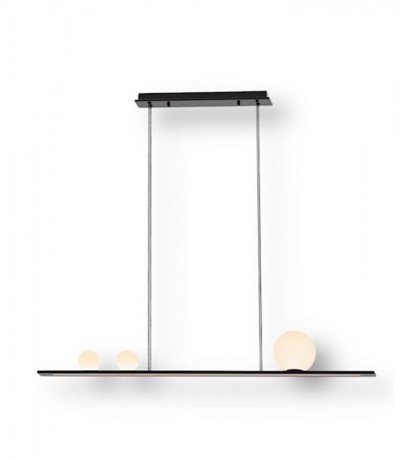 Lampara colgante lineal LED Mila negro - Schuller