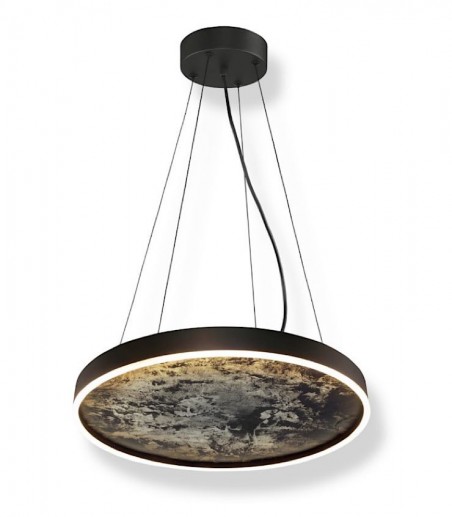 Lampara colgante negra Stone LED - Schuller