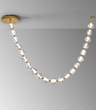 Lampara colgante 21L oro transparente  Zaria II - Schuller