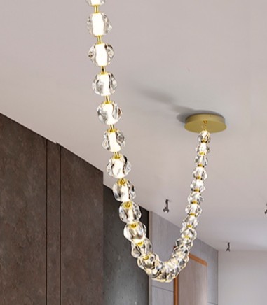 Lampara colgante 29L oro transparente  Zaria II - Schuller