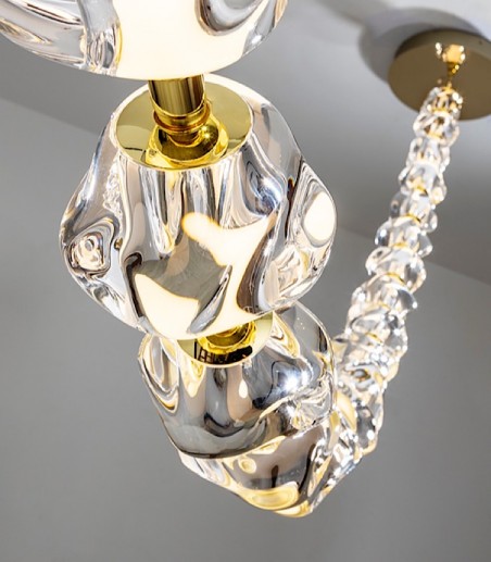 Lampara colgante 29L oro transparente  Zaria II - Schuller