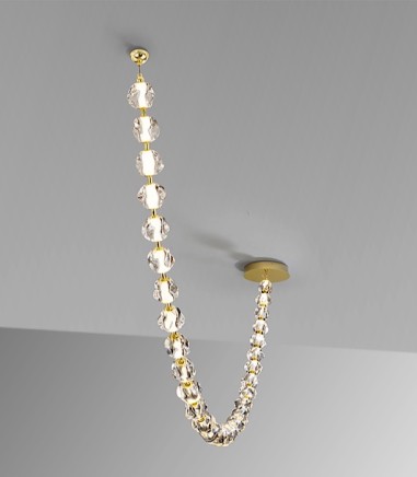 Lampara colgante 29L oro transparente  Zaria II - Schuller