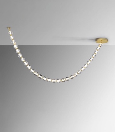 Lampara colgante Zaria II 29L oro transparente - Schuller