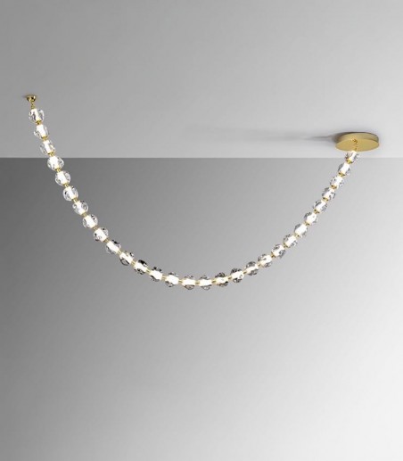 Lampara colgante Zaria II 29L oro transparente - Schuller