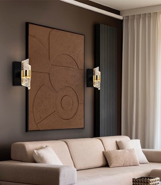 Aplique de pared Iliada 1L negro oro - Schuller 2