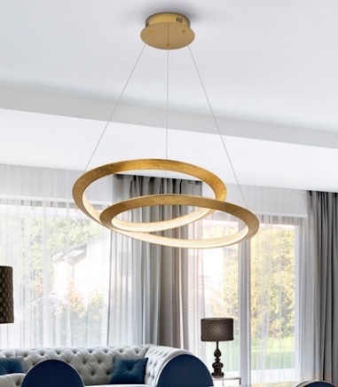 Lámpara colgante Eternity pan oro Ø60 - Schuller
