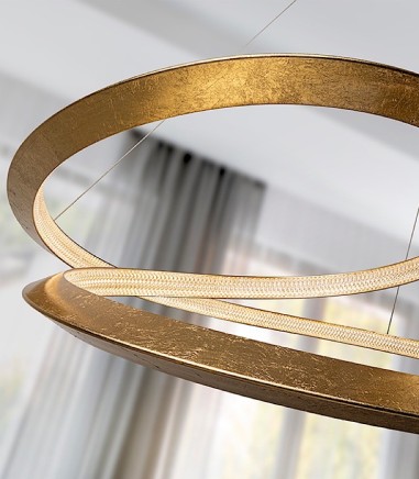 Lámpara colgante Eternity pan oro Ø60 - Schuller