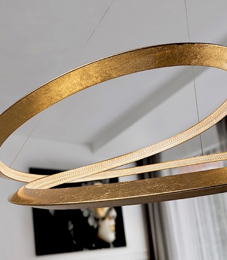 Lámpara colgante Eternity pan oro Ø97 - Schuller