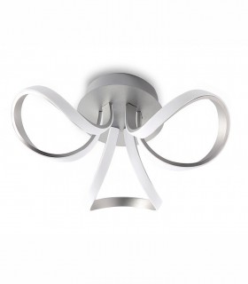 Plafón Knot 36w Plata Dimmable Mantra