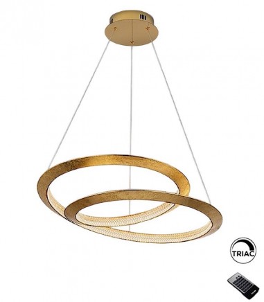 Lámpara colgante dorada  Eternity pan oro Ø60 DIMABLE - Schuller