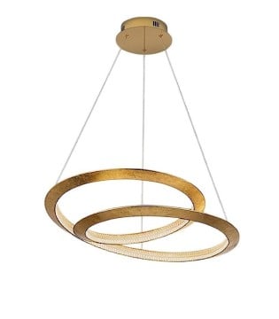 Lámpara colgante dorada Eternity pan oro - Schuller