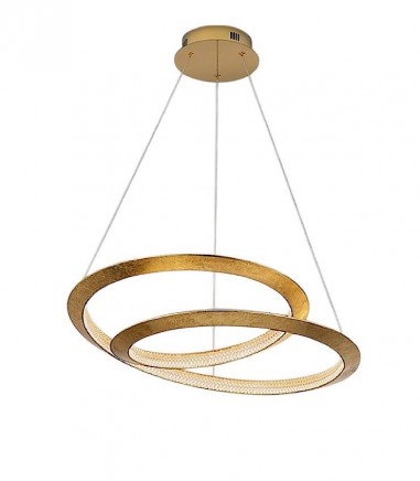 Lámpara colgante dorada Eternity pan oro - Schuller