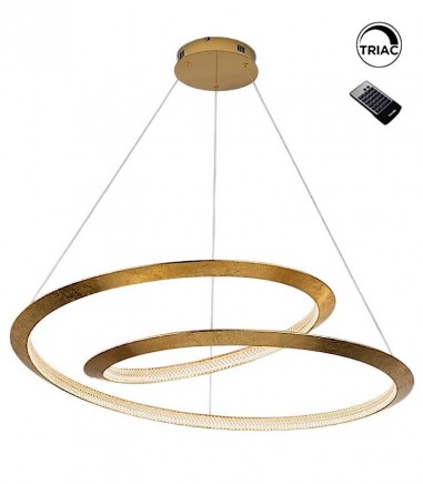 Lámpara colgante dorada Eternity pan oro Ø97 DIMABLE - Schuller
