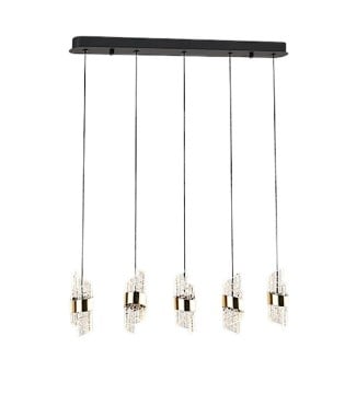 Lámpara de techo lineal LED Iliada 5L negro oro - Schuller