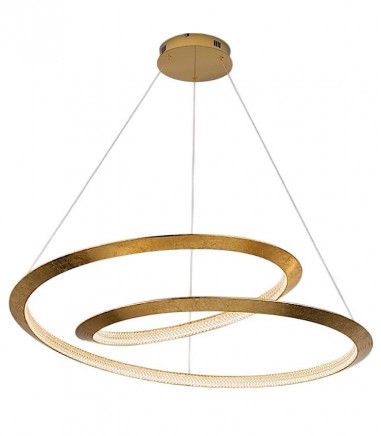 Lámpara colgante dorada Eternity pan oro Ø97 - Schuller