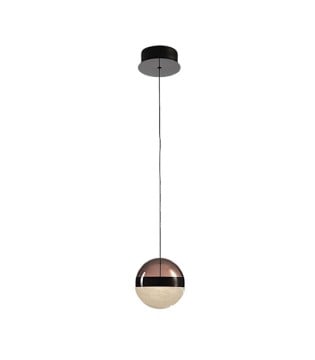 Lámpara colgante Orbes 1L cromo negro Ø12 - Schuller